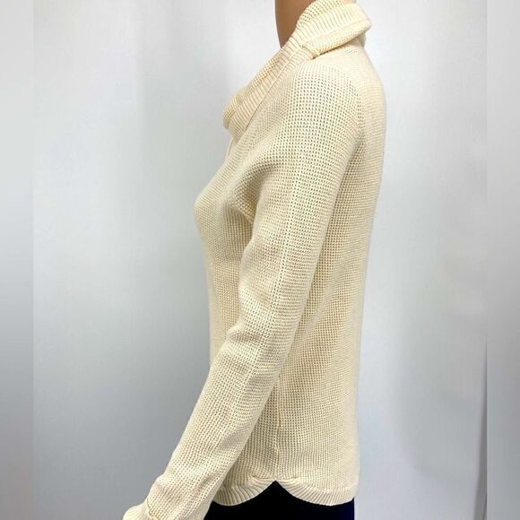 LRL Lauren Jeans Co Ralph Lauren Cream Waffle Sweater Size S - Picture 2 of 7